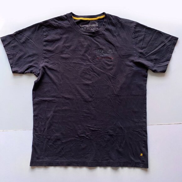 Y2K Nautica Men's Size L Short Sleeve T-Shirt Skater Style Grunge Graphic - Picture 3 of 6